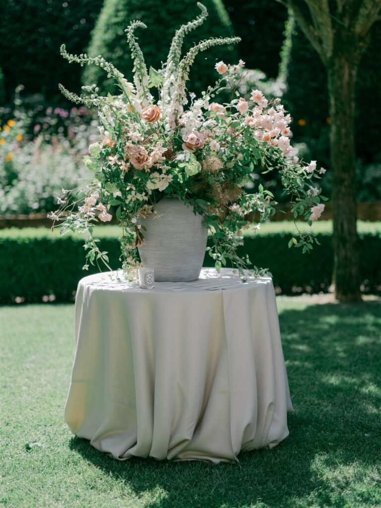Large outdoor floral arrangement