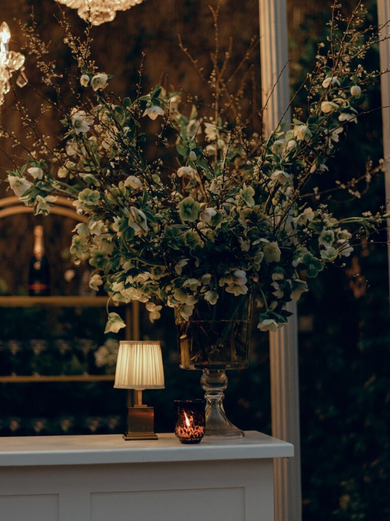 Flowers on a sideboard