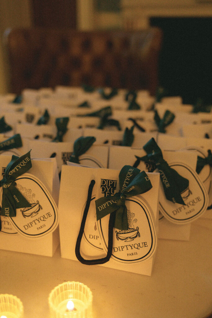 Scented bags on display